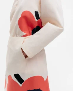 Vaatteet Marimekko Kaksi Heijastus Unikko Puuvillapellavahame