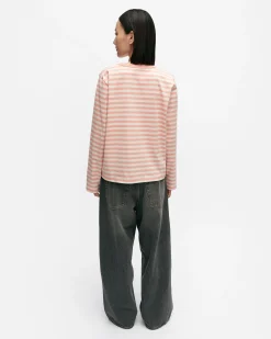 Vaatteet Marimekko Kioski Tasaraita Relaxed Longsleeve Trikoopaita