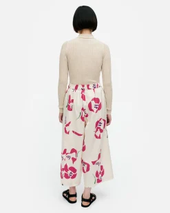 Vaatteet Marimekko Kressida Helakka Puuvillapopliinihousuhame