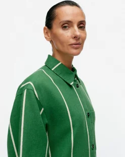 Vaatteet Marimekko Kulmat Vesi Puuvillapellavapaitatakki