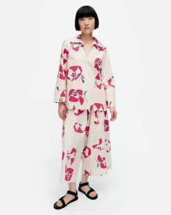 Vaatteet Marimekko Mikea Helakka Puuvillapopliinipaita