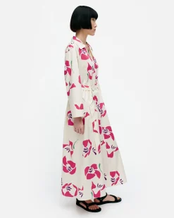 Vaatteet Marimekko Perenna Helakka Puuvillapopliinimekko
