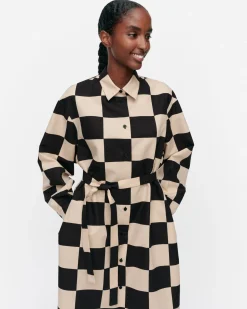 Vaatteet Marimekko Rasteri Kukko Ja Kana Puuvillapellavamekko